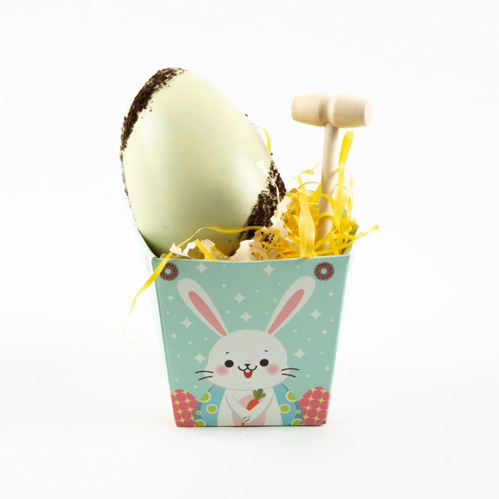 Easter Belgian White Chocolate Smash Egg with Oreos